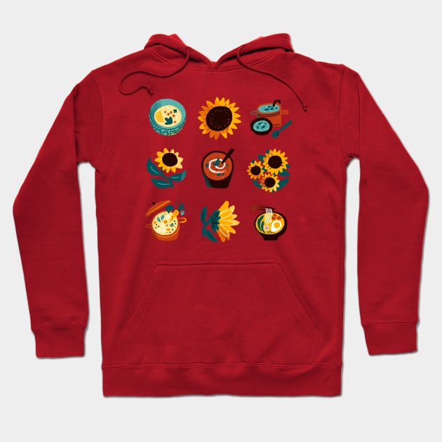 Soup and Sunflowers Hoodie by SashaKolesnik